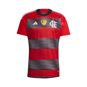 Camisa Flamengo 23/24 Home Adidas Torcedor - Vermelho e Preto
