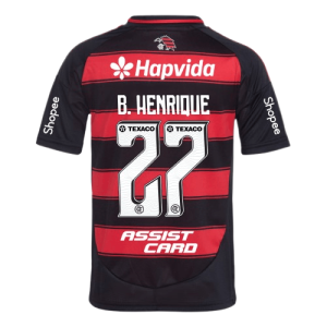 Manto Flamengo Jogo 1 Adidas 2025 – Com Kit Patrocínio – B. Henrique 27