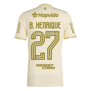 Manto Flamengo Jogo 3 Adidas 2025 – Com Kit Patrocínio – B. Henrique 27